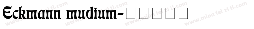Eckmann mudium字体转换